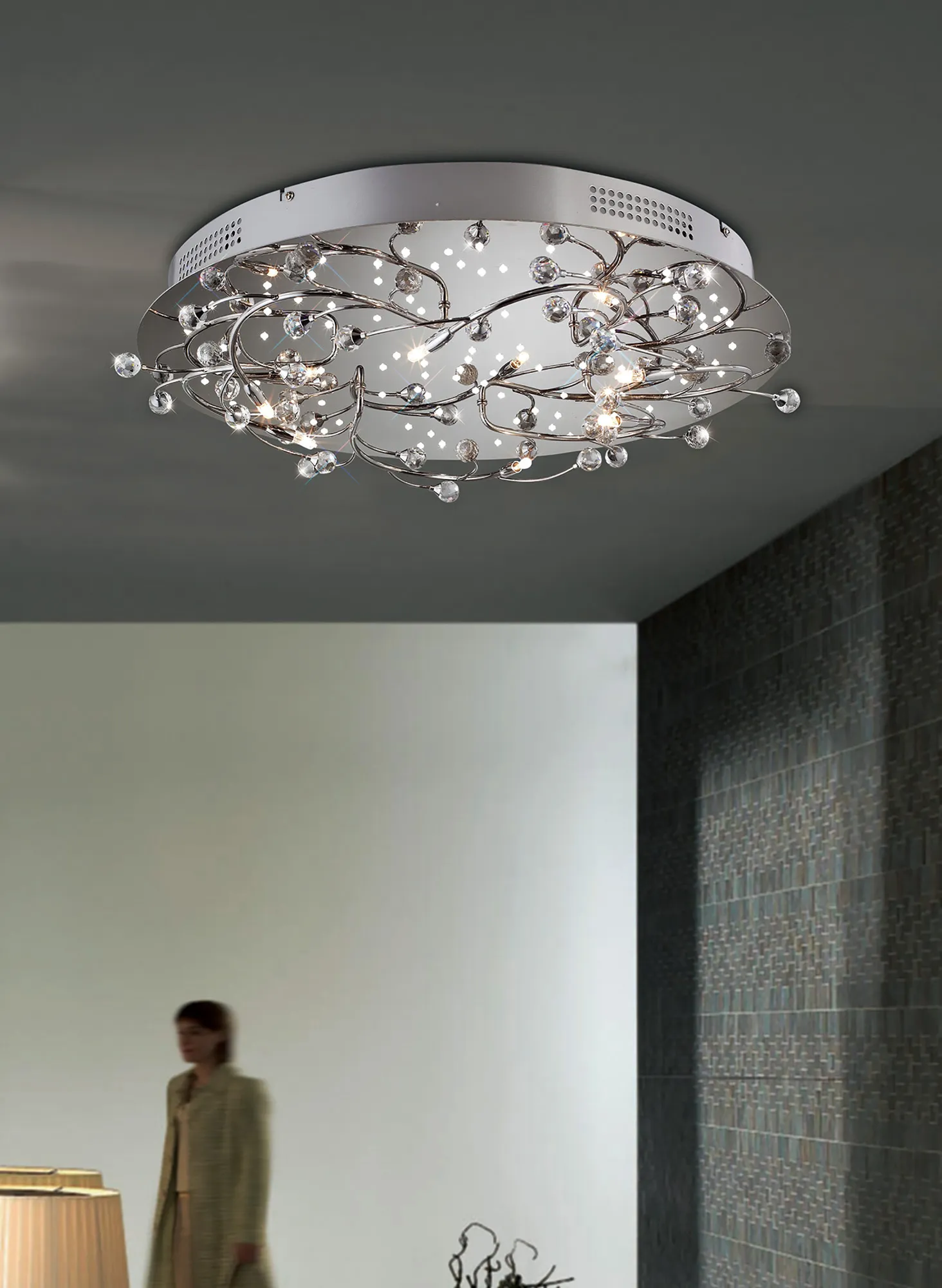 Fia Crystal Ceiling Lights Diyas Flush Crystal Fittings Fia Crystal Ceiling Lights Diyas Flush Crystal Fittings